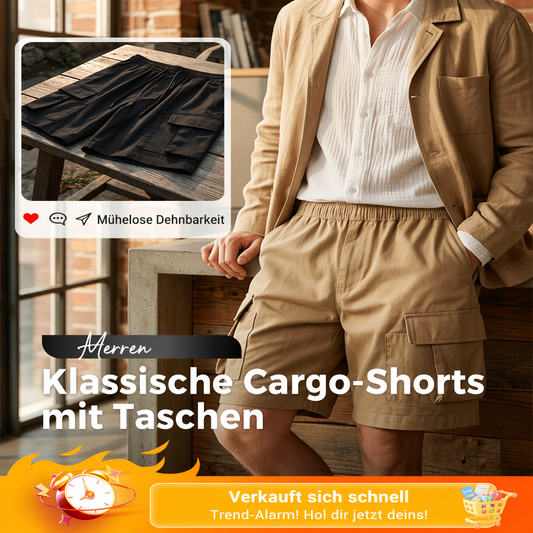 ☀️ NEUE MODELLE 2026 | 50 % RABATT! 🩳 Herren Cargo Shorts – Lockerer Schnitt, elastischer Bund, praktische Taschen für Alltag & Arbeit 🧰