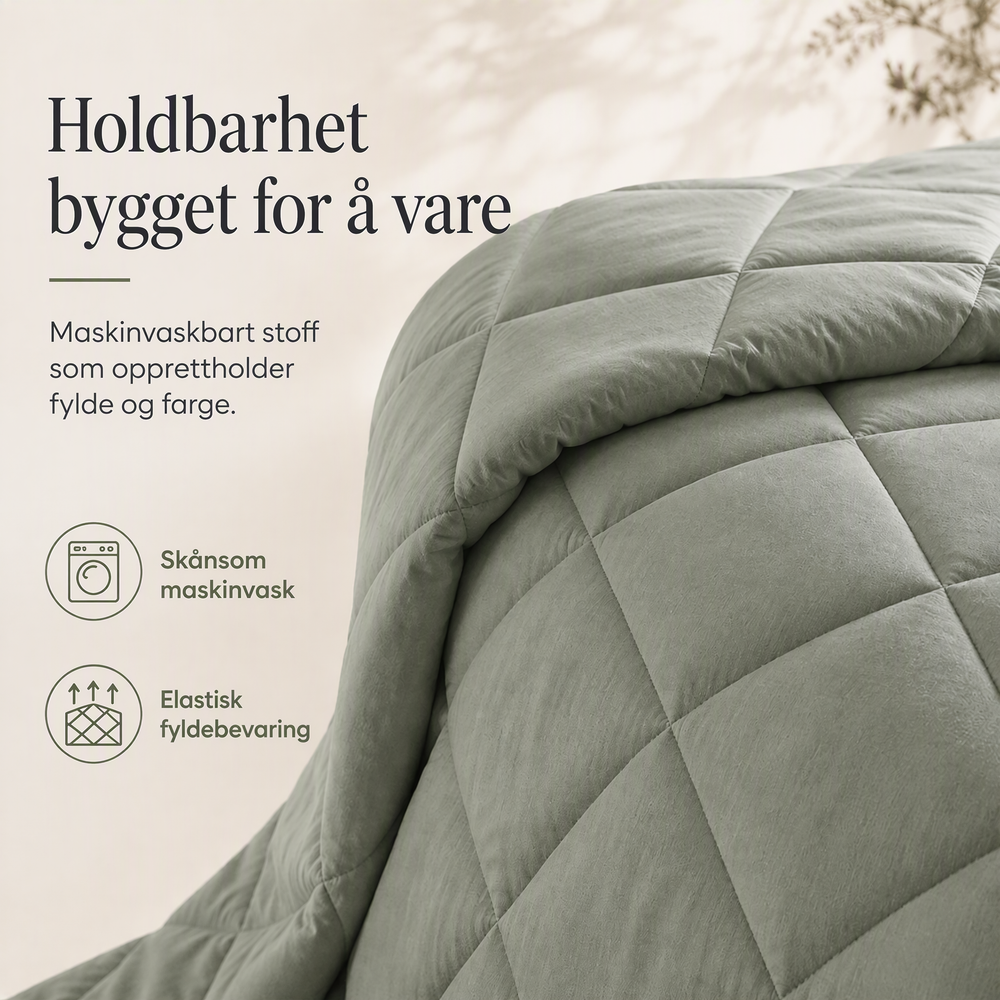 🛏️3-delt quiltet dynesett med pute