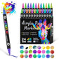 🔥 50 % RABATT! 🌈🖌️ Acrylstift-Marker mit zwei Spitzen – Farbenfroh & vielseitig ✨🎨