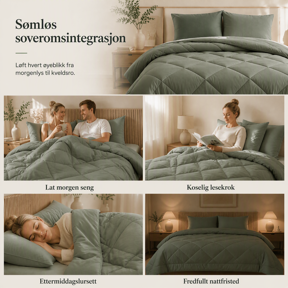 🛏️3-delt quiltet dynesett med pute