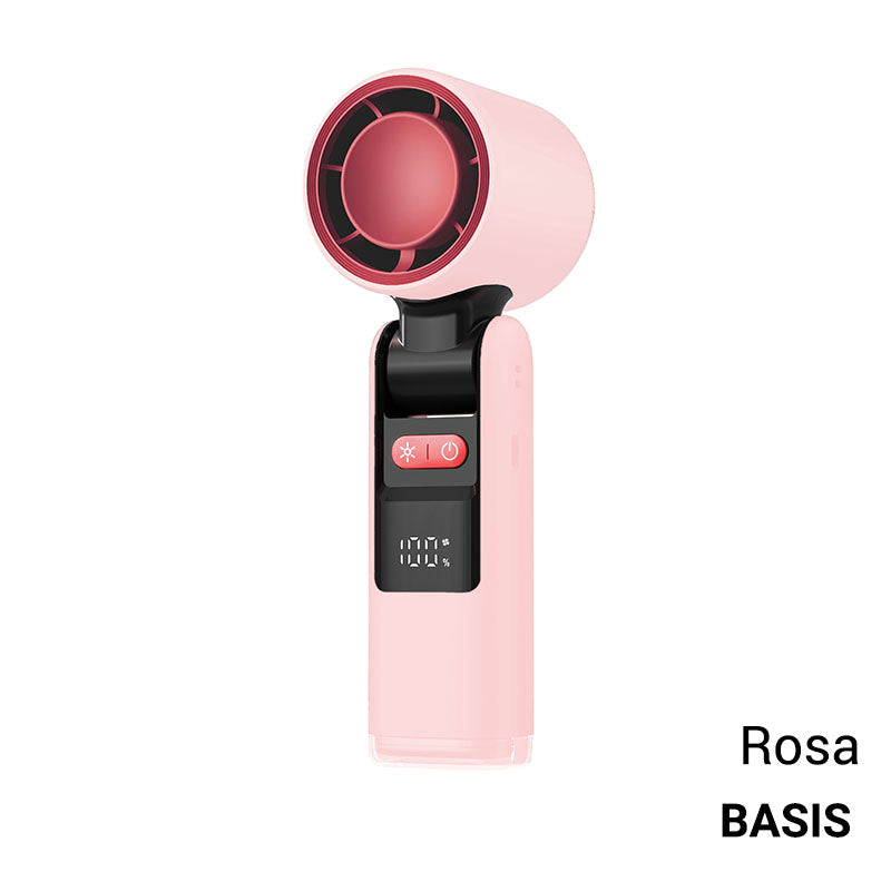 ❄️ SOMMERAKTION -50% NUR KURZE ZEIT! 🧊 Mini Handventilator mit Eiskühlfunktion – 4000mAh Akku, kompakt 183mm, 3 Farben Grau/Rosa/Weiß für Strand, Büro & Unterwegs