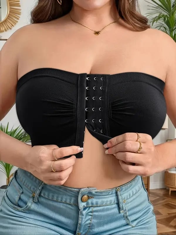 🎁Prime Day Sale 49% RABATT🔥Plus Size Strapless BH mit Frontverschluss & atmungsaktivem Material