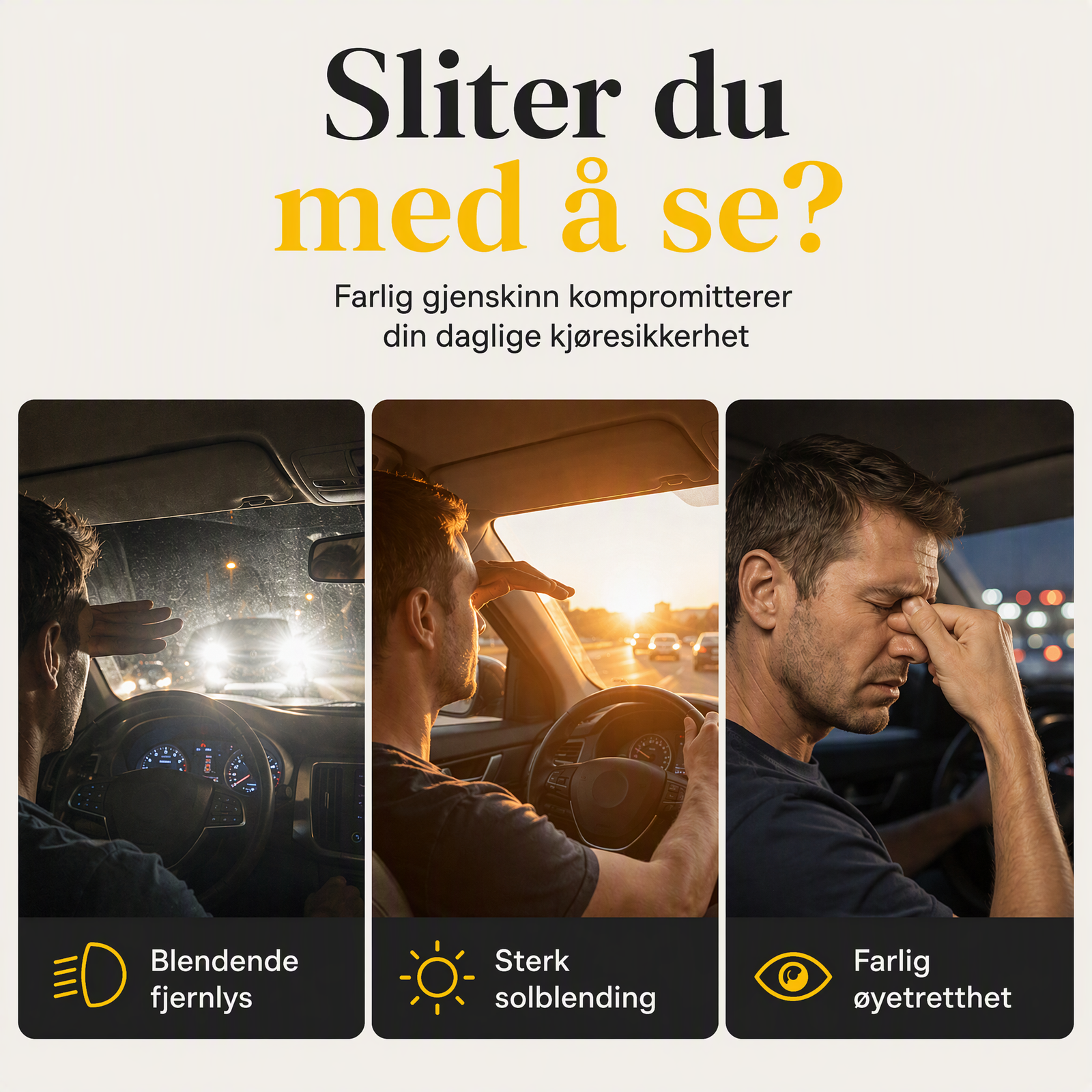 🚗 Anti-blendings solskjerm for bil – 2-i-1 dag/natt, justerbar, PVC. Tryggere kjøring i sol og mørke! ✨🛡️