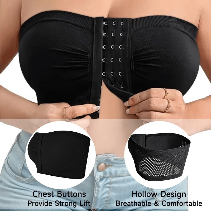 🎁Prime Day Sale 49% RABATT🔥Plus Size Strapless BH mit Frontverschluss & atmungsaktivem Material