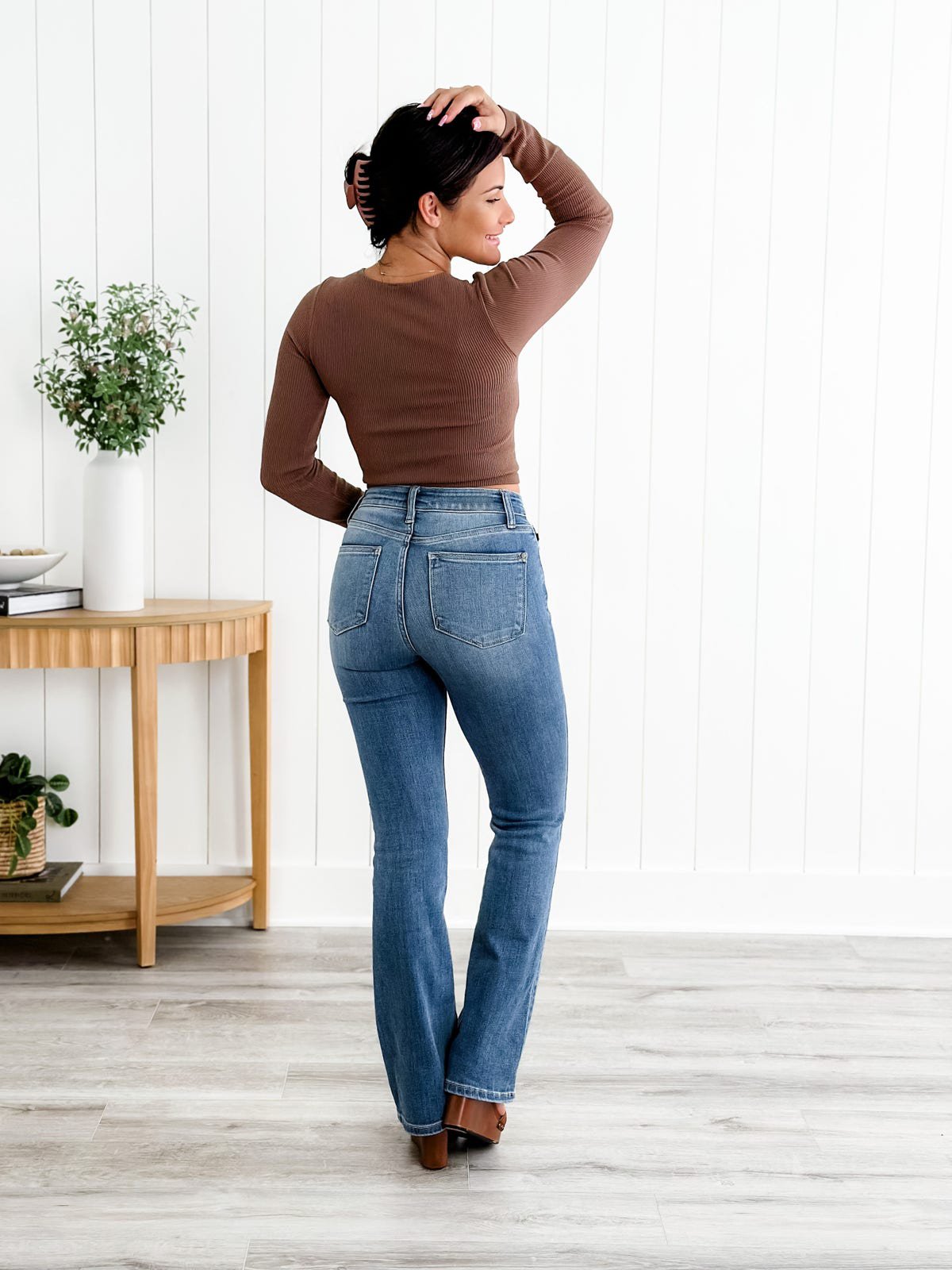 🔥Sommer-Sale: 50% RABATT❤️👖Holy Grail Bootcut-Jeans zur Bauchkontrolle