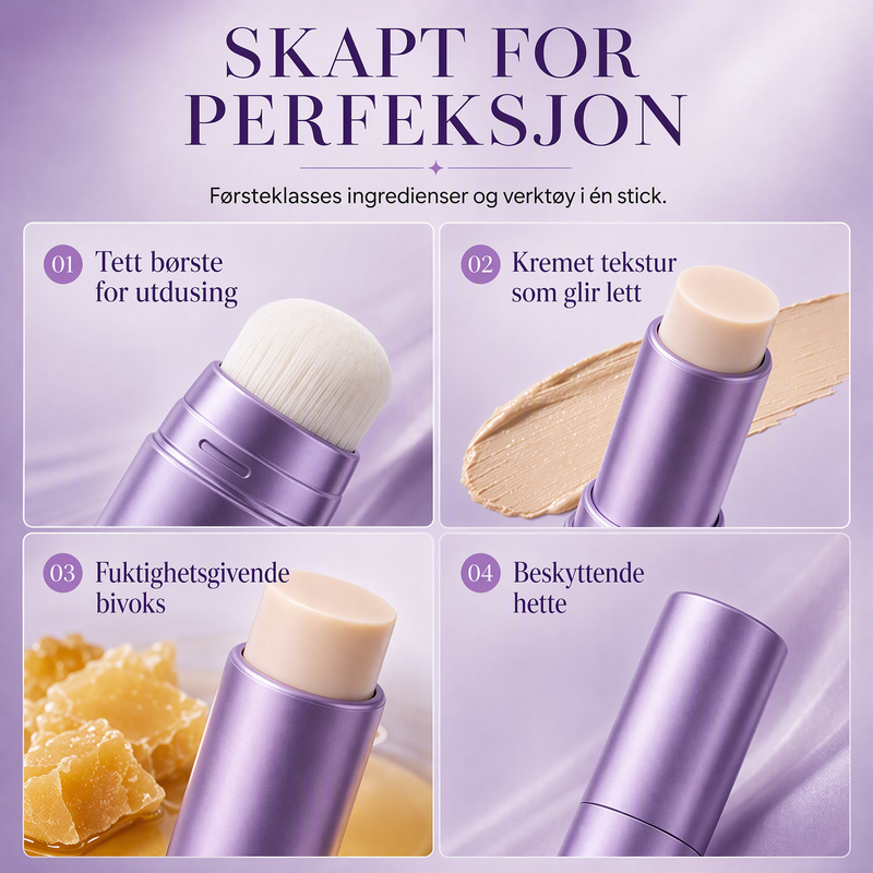 2-i-1 foundationstift som skifter farge