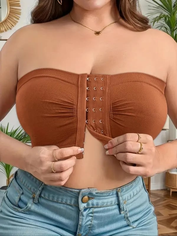 🎁Prime Day Sale 49% RABATT🔥Plus Size Strapless BH mit Frontverschluss & atmungsaktivem Material