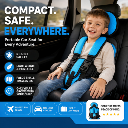 🔥50% Rabatt!💥Kindersitz fürs Auto – Faltbar, sicher, überall dabei!🧒5-Punkt-Gurt, atmungsaktiv, für 0–12 Jahre⚡