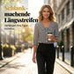 🔥 Letzter Tag! 50% Rabatt Damen Gestreifte Bürobluse mit breitem Kragen 💼 Schlankmachende atmungsaktive Halbarm-Bluse für warme Tage