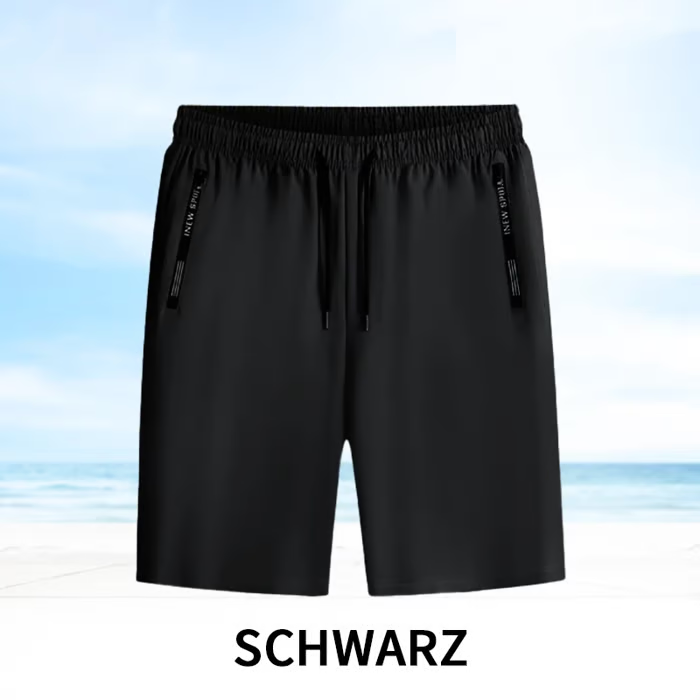 🎉⏳Unisex Eisside-Knie-Shorts aus schnelltrocknendem Stretchstoff – Luftige Freizeithose mit Taschen für Sport & Sommeralltag