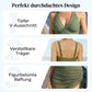 💥🏖️Damen 3-teiliges Bikini-Set mit Mesh-Einsatz – Hochtaillierter Rock-Bikini zum Figurformen für Strand & Pool🌊☀️
