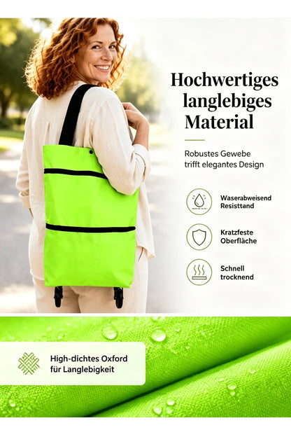 💥BEFRISTETES ANGEBOT – 50% RABATT!💥🛒🛍️2-in-1 Faltbarer Einkaufswagen🎁