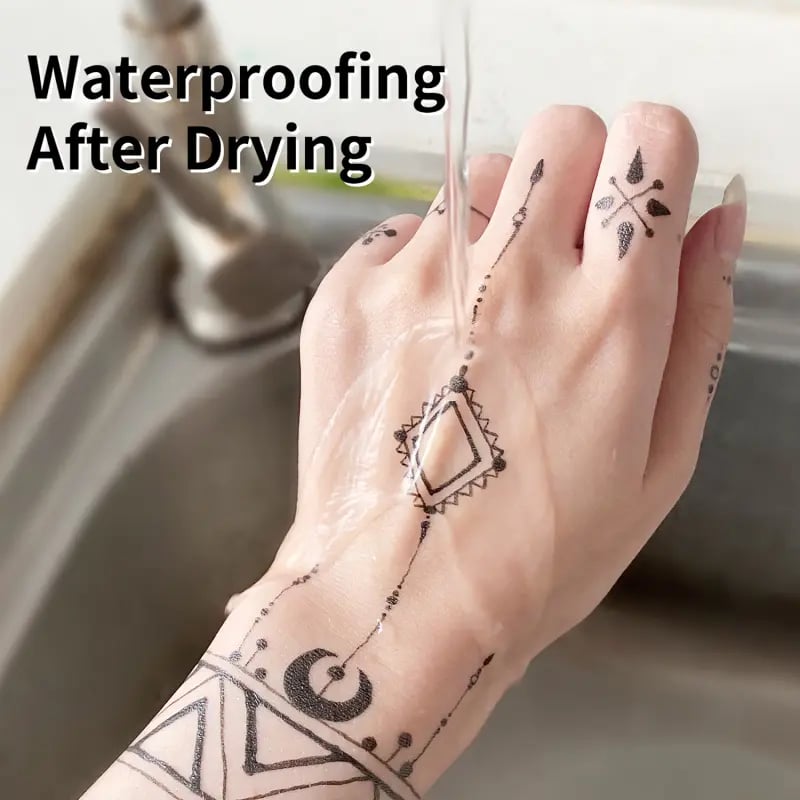 🎨50% OFF NOW! Temporary Tattoo Markers for Skin – Long-Lasting Waterproof Body Art Tattoo Pens, DIY Temporary Tattoo Kit for Parties, Festivals, Halloween & Cosplay