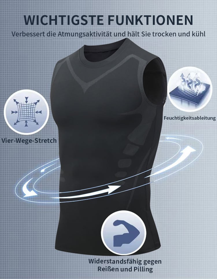 👚 50% RABATT! 🔥 Ionic Shaping ärmelloses Shirt – 2026 Neue Version – Figurformend, atmungsaktiv & perfekt für unter jedem Outfit ✨