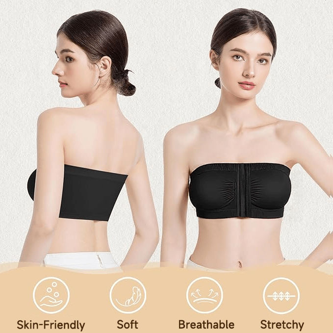 🎁Prime Day Sale 49% RABATT🔥Plus Size Strapless BH mit Frontverschluss & atmungsaktivem Material