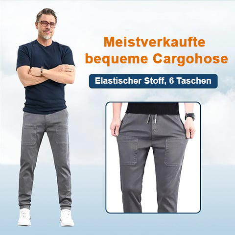 ⏰ Nur noch heute 50% Rabatt! 🏆 MultiPants hochelastische Herren Cargohose mit vielen Fächertaschen, strapazierfest & 5-fach dehnbar – perfekt für aktiven Alltag🏃‍♂️