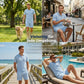 👔 Lässiges Herren Polo & Shorts Set ✨ Sommerliches 2-teiliges Freizeit-Outfit für Strand, Stadt & Urlaub