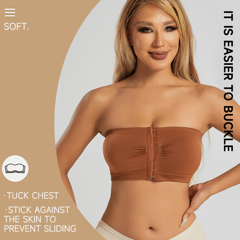 🎁Prime Day Sale 49% RABATT🔥Plus Size Strapless BH mit Frontverschluss & atmungsaktivem Material