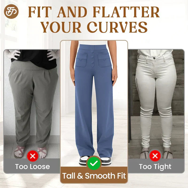 🔥Letzter Tag 50% RABATT🔥2026 NEUE Damen Casual High Waist Stretch Hose 2