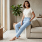 💕 50% RABATT! Damen Baumwoll-Leinenhose mit elastischem Bund – Lässig, bequem & atmungsaktiv!