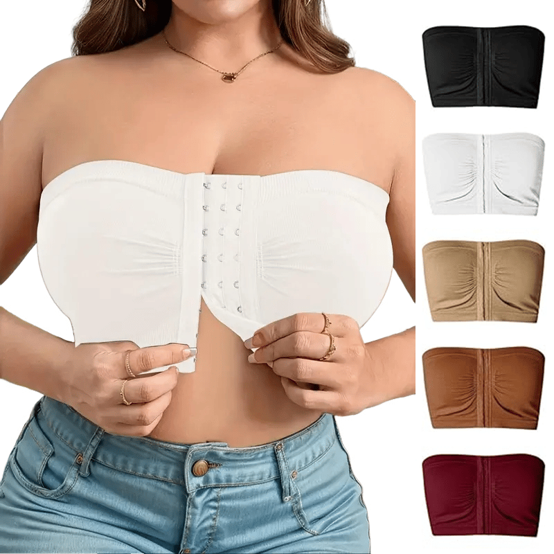 🎁Prime Day Sale 49% RABATT🔥Plus Size Strapless BH mit Frontverschluss & atmungsaktivem Material