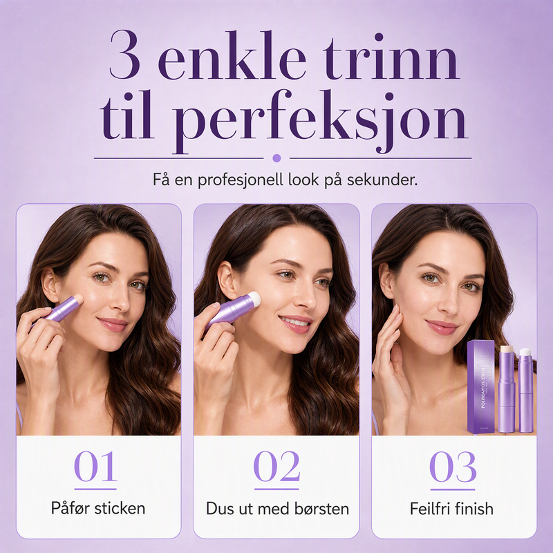 2-i-1 foundationstift som skifter farge