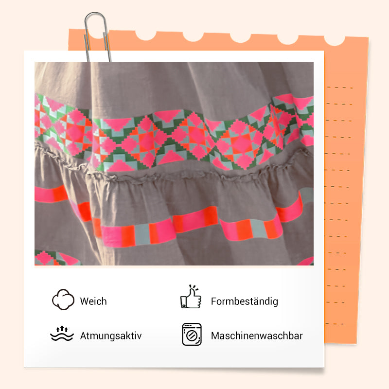 Lässiges Damen V-Ausschnitt Vintage Streifenmuster Ärmelloses Kleid