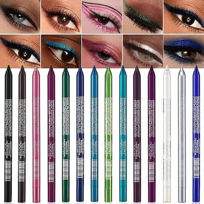 🌈 Alt-i-ett sminkepenn – eyeliner, øyenskygge, highlighter og leppekontur. 14 nyanser – skap din look! 💪💄
