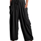 ☀️ 50 % RABATT FÜR BEGRENZTE ZEIT! 👖 Damen Leinen-Optik Weitbein Freizeithose – Elastischer Kordelbund, große Taschen, luftig für Sommer & Urlaub 🤎