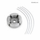 🌿 LIMITIERTER 50% RABATT! Schwerlast 4-Faden Aluminium Trimmerkopf – Universal passend, breite Schnittfläche für schnelle Rasen- und Unkrautpflege