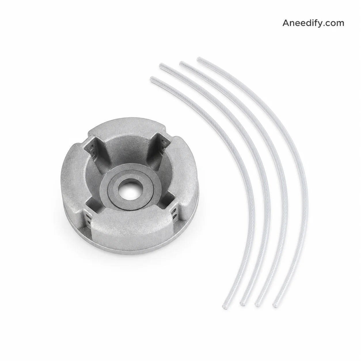 🌿 LIMITIERTER 50% RABATT! Schwerlast 4-Faden Aluminium Trimmerkopf – Universal passend, breite Schnittfläche für schnelle Rasen- und Unkrautpflege