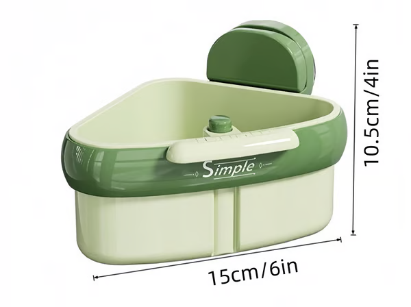 ✨💦Eckregal mit Filter für Spülbecken mit Saugnäpfen