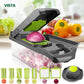🥗 50% RABATT! 🔪 Multifunktionaler Obst- & Gemüseschneider – 15-teiliges Set, robust & leicht zu reinigen – Perfekt für schnelle & gesunde Küche 🍎