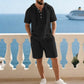 🏝️ Modisches Strand- & Freizeit-Outfit – Leichtes Herren-Set mit Kapuze, ideal für Urlaub & Alltag!