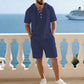 🏝️ Modisches Strand- & Freizeit-Outfit – Leichtes Herren-Set mit Kapuze, ideal für Urlaub & Alltag!