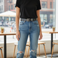 Modische Slim-Fit-Jeans im Used-Look für Damen