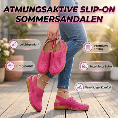 🔥 Letzter Tag! 50% Rabatt Damen Slingback Keilsandalen 🩷 Atmungsaktiv & bequem für den Sommer