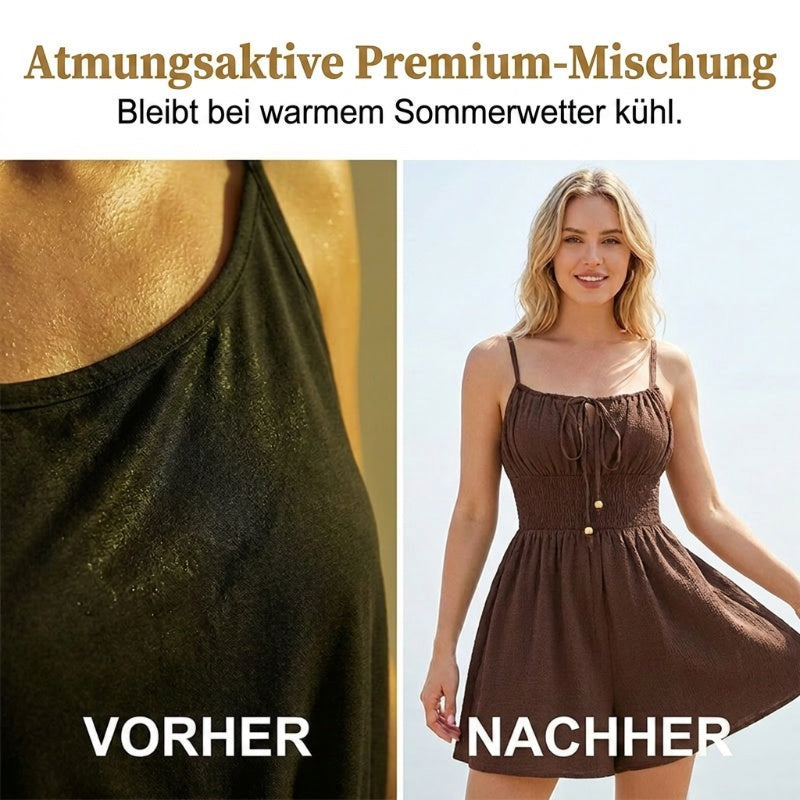Damen Jumpsuit aus strukturiertem Crinkle-Stoff