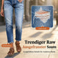 👖 Modische Slim-Fit-Jeans im Used-Look – Damen Denim mit Fransen & bequemem Schnitt!