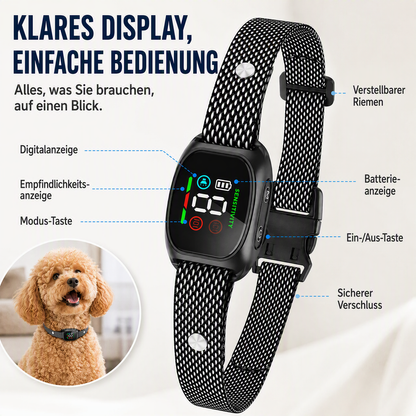 🐕 Anti-Bell-Halsband für Hunde – Vibration & Piepton, ohne Strom – 4 Trainingsmodi & IP67 wasserdicht