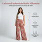 👖 🌸Damen geblümte Weitbeinhose mit elastischem Taillenbund – fließender atmungsaktiver Stoff für Sommerstadt & Urlaub✨