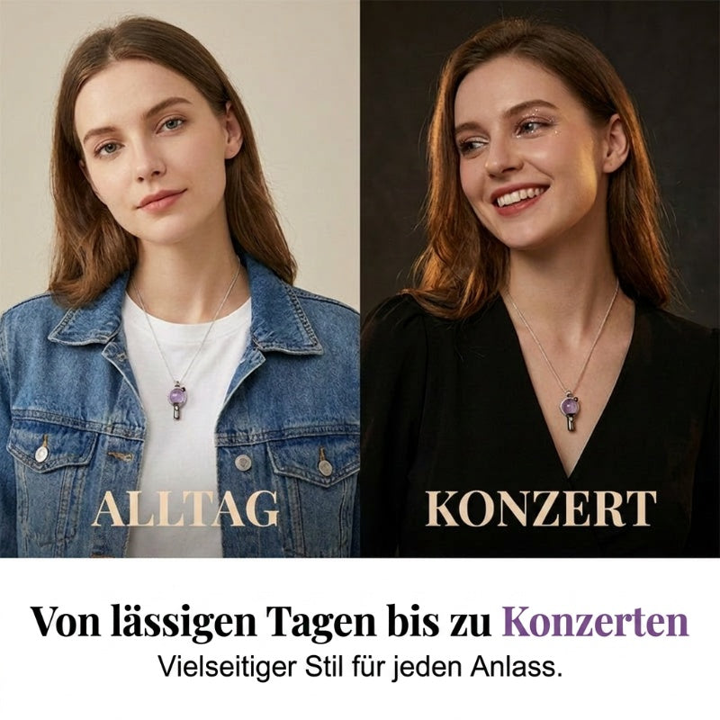 Stilvolle lila Stab-Halskette