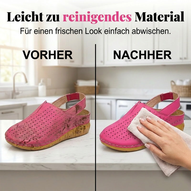 🔥 Letzter Tag! 50% Rabatt Damen Slingback Keilsandalen 🩷 Atmungsaktiv & bequem für den Sommer