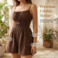 Damen Jumpsuit aus strukturiertem Crinkle-Stoff