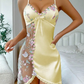 ✨ Verführerisches Satin-Nightdress mit transparenten Details – Für besondere Nächte!