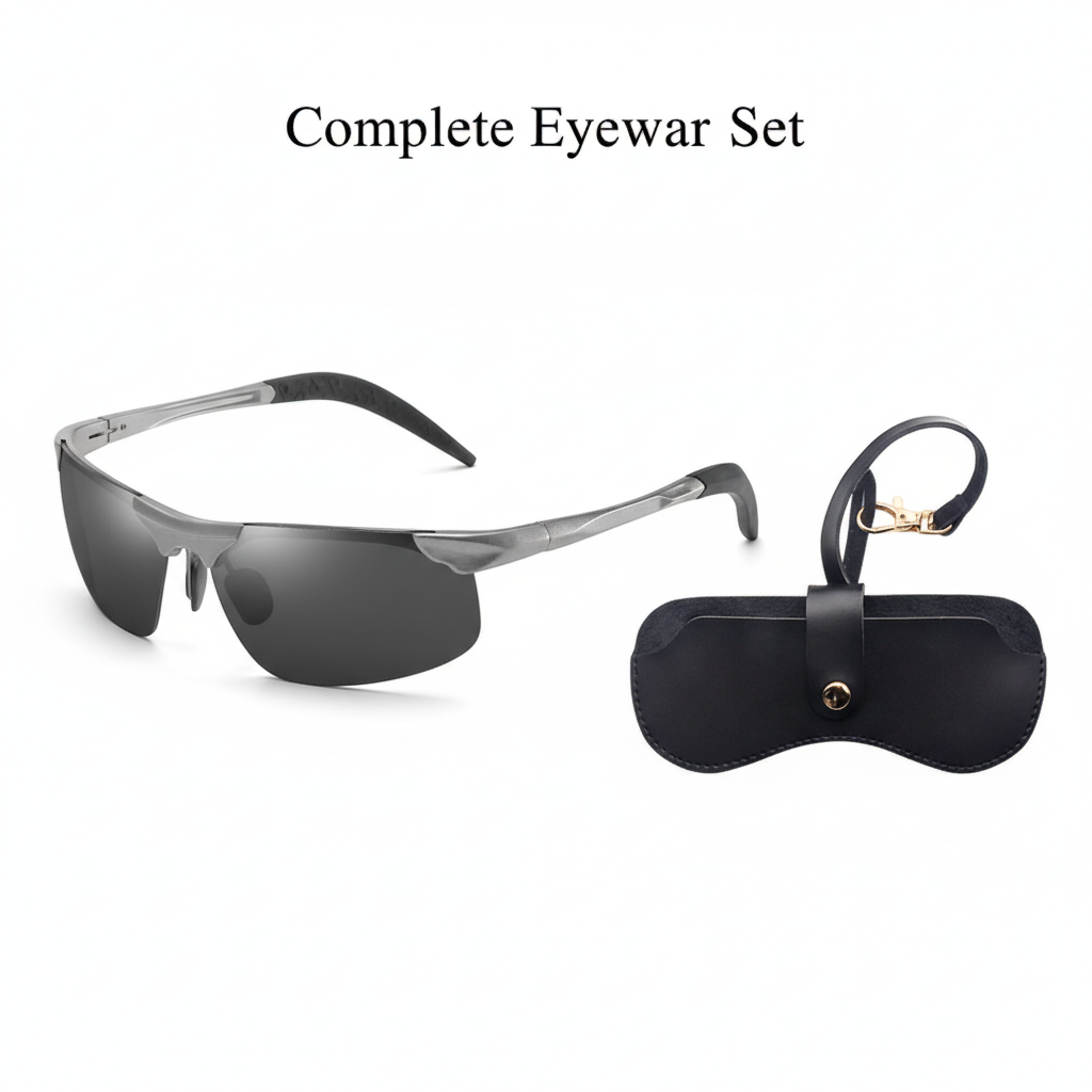 ⏰ Nur noch heute 50% Rabatt! 🕶️ 2026 photochrome Sonnenbrille mit polarisierten blendfreien HD-Gläsern | Randloser Sportrahmen für Autofahren, Angeln, Radfahren & Outdoor-Ausflüge ✨