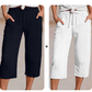 ✨ Leichte Damen-Capri mit Falten & verstellbarem Bund – Premium-Qualität für den Alltag!