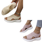 👡LAST DAY SALE £14.77! ✨Women Breathable Hollow Knit Platform Slide Sandals, Soft Cushioned Open Toe Slip-On Summer Wedge Sandals