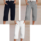 ✨ Leichte Damen-Capri mit Falten & verstellbarem Bund – Premium-Qualität für den Alltag!