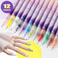 🎁Het tilbud 50 % RABATT ⏳12 Shades Dual-Tip neglelakk-markørsett, hurtigtørkende malepennene til DIY-negledesign💅